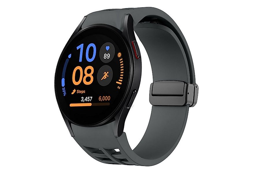 Wigento Smartwatch-Armband Für Samsung Galaxy Watch FE / 6 / 5 / 4 40mm Sil günstig online kaufen