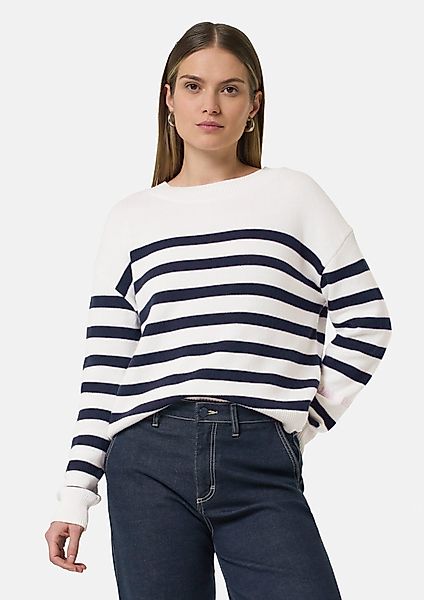 comma casual identity Langarmshirt Verkürzter Streifen-Pullover günstig online kaufen