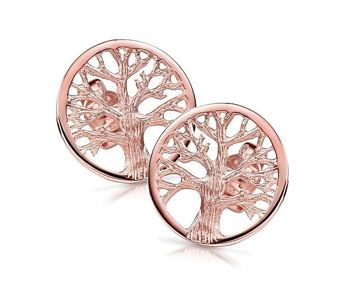 Materia Paar Ohrstecker Lebensbaum / Baum des Lebens Rosegold 9mm SO-387, S günstig online kaufen