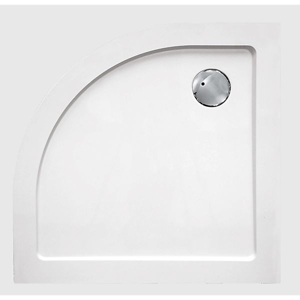 Sanotechnik Duschwanne Extraflach SMC Viertelkreis 80 cm x 80 cm Weiß günstig online kaufen