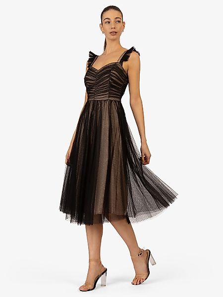 Kraimod Sommerkleid mit Mini-Dots und Raffungen günstig online kaufen