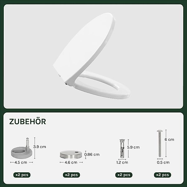 Woltu WC-Sitz (1-St), WC-Sitz Kunststoff Weiß günstig online kaufen