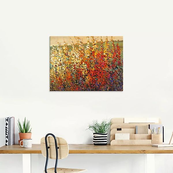 Artland Glasbild "Feld mit Herbstblumen I", Blumenwiese, (1 St.) günstig online kaufen