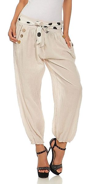 Mississhop Haremshose Leichte Baumwollhose einfarbige Hose günstig online kaufen