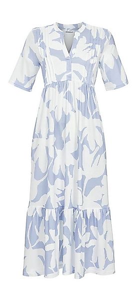 Chérie Line Sommerkleid im Floraldessin mit V-Ausschnitt und Biesen Allover günstig online kaufen