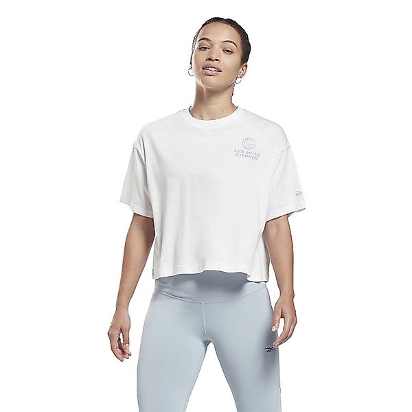 Reebok Les Mills Cropped Graphic Kurzärmeliges T-shirt S White günstig online kaufen