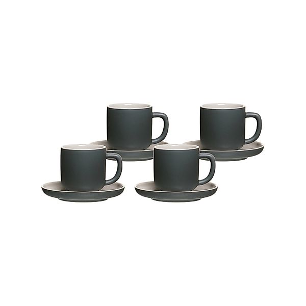 Ritzenhoff & Breker Jasper Espressotasse mit Untertasse 100 ml 4er Set Grau günstig online kaufen