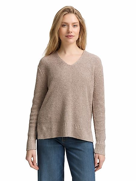 TOM TAILOR Strickpullover, mit Rippstruktur günstig online kaufen