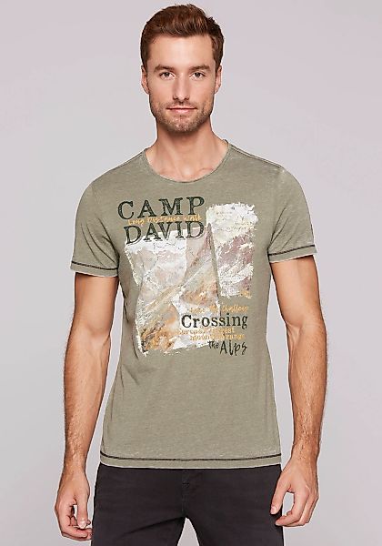 CAMP DAVID T-Shirt mit offenen Kanten günstig online kaufen
