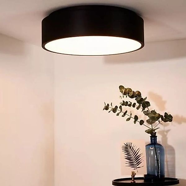LED Deckenleuchte Talowe in Schwarz 30W 1800lm günstig online kaufen