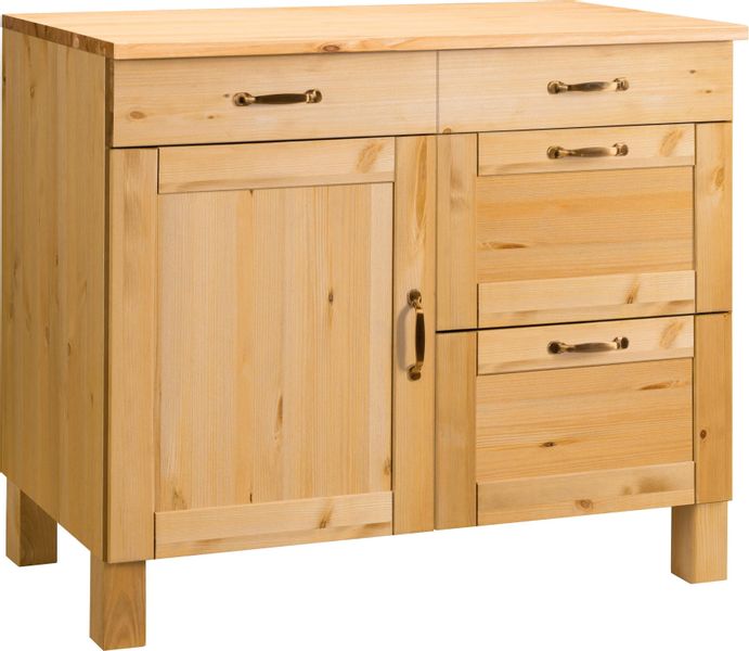 Home affaire Unterschrank "Alby" Breite 100 cm, 1 Tür, 4 Schubladen günstig online kaufen