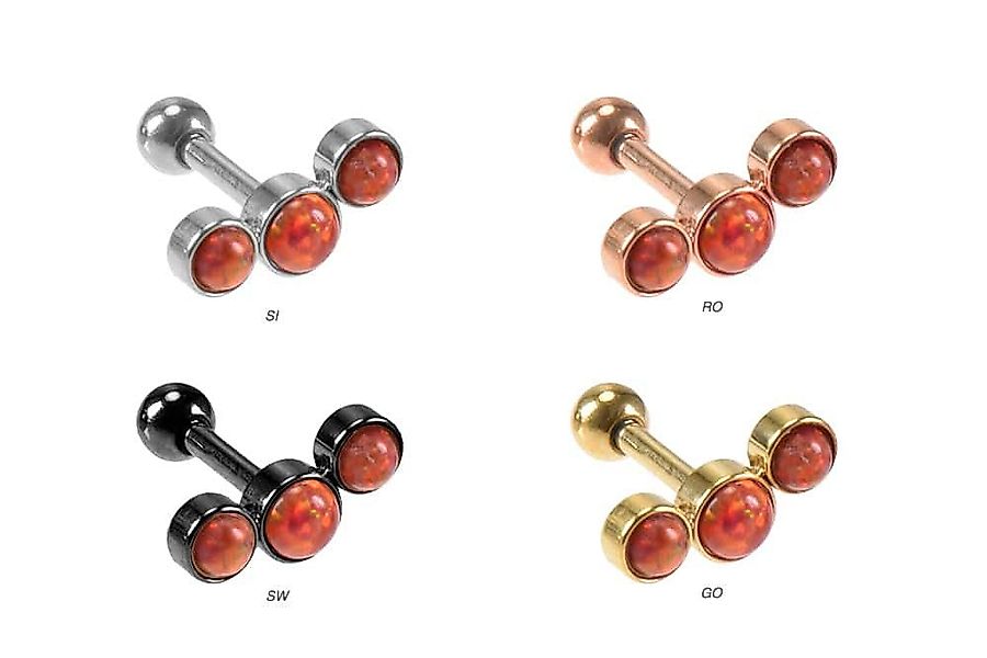 PIERCINGLINE Piercing-Set Chirurgenstahl Ohrpiercing 3 SYNTHETISCHE günstig online kaufen