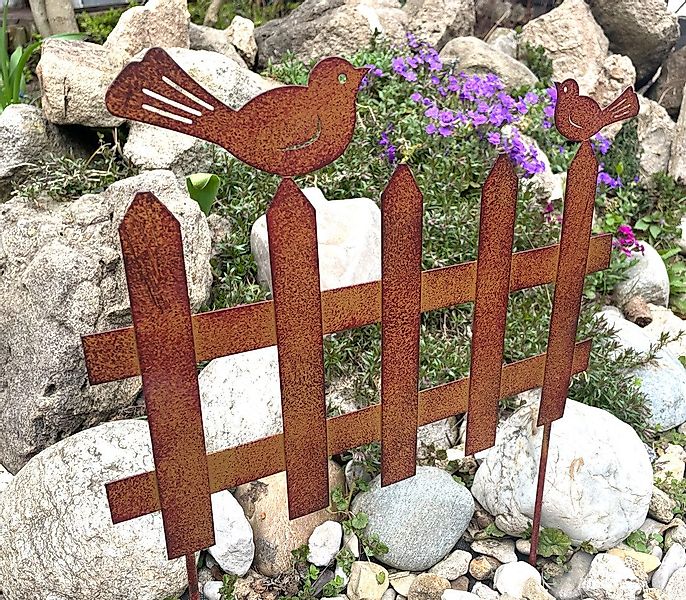 LB H&F Lilienburg Gartenstecker Gartendeko Rost günstig online kaufen
