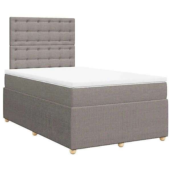 vidaXL Boxspringbett mit Matratze Taupe 120x190 cm Stoff 3292013 günstig online kaufen