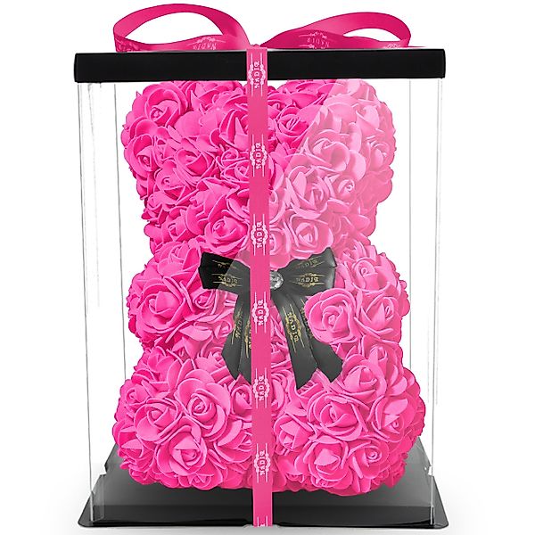 Kunstblume Rosenbär mit Geschenkbox Farben mit günstig online kaufen