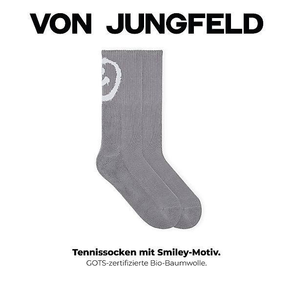 von Jungfeld Tennissocken Smiley Bio-Baumwolle 35-46 günstig online kaufen