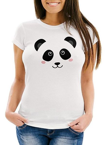 MoonWorks Print-Shirt Damen T-Shirt Panda Gesicht günstig online kaufen