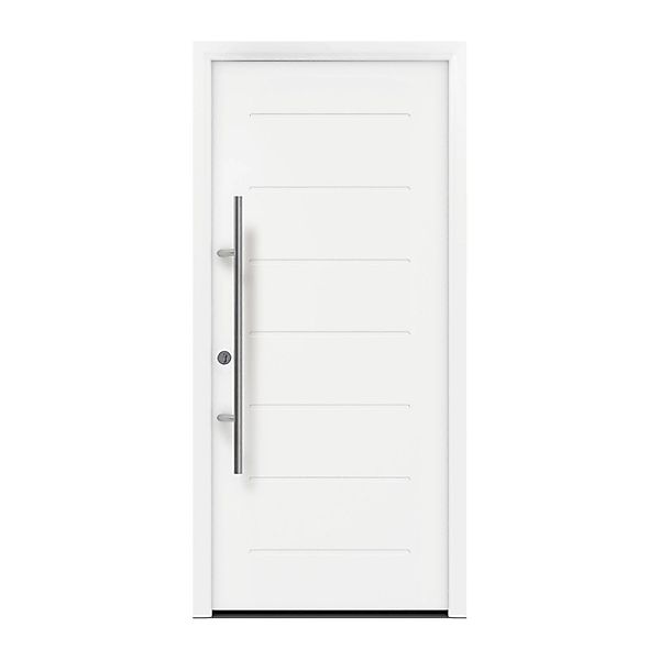 EcoStar Haustür Isopro Secur IPS 015 Verkehrsweiß 110 cm x 210 cm DIN L günstig online kaufen