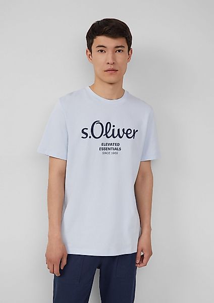 s.Oliver Kurzarmshirt T-Shirt Baumwoll-T-Shirt mit Logo-Print günstig online kaufen