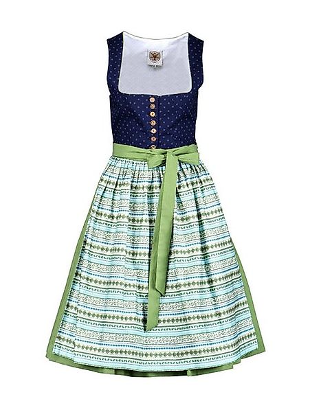 Berwin Dirndl Dirndl mit quergestreifter Schürze (Einzelstück) günstig online kaufen