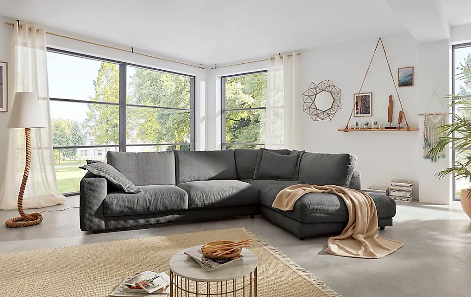 Places of Style Ecksofa »Enisa XXL B/T/H: 325/224/85 cm L-Form«, Kuschelig, günstig online kaufen