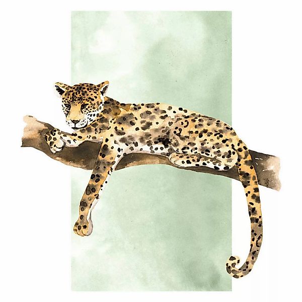 Komar Bild "Lazy Leopard", Natur, (1 St.), Wandbild zur Dekoration - ohne R günstig online kaufen