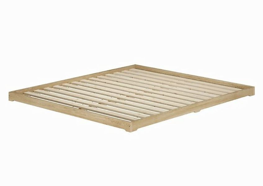 ERST-HOLZ Bett Ehebett Massivholzbett niedrig Esche geölt 200x200, Eschegeö günstig online kaufen