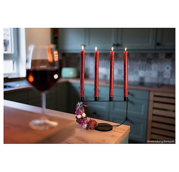 matches21 HOME & HOBBY Tafelkerze Stab-Kerzen 4er Set hochwertige Tafelkerz günstig online kaufen