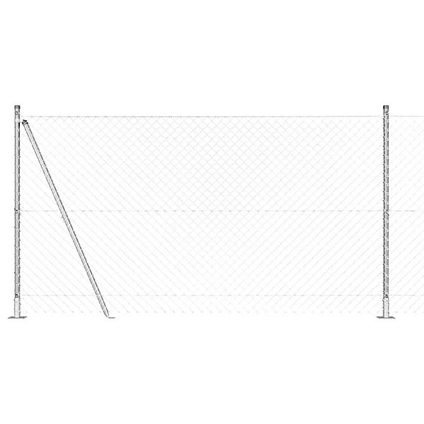 vidaXL Zaunpfosten Silber 10 x 1,2 m 40 x 40 mm Maschenweite Stahl 3351286 günstig online kaufen