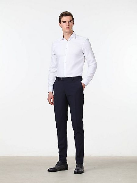 KİP Chinohose Marineblau Gewebte Schlanke Klassische Wollmischung Hose günstig online kaufen