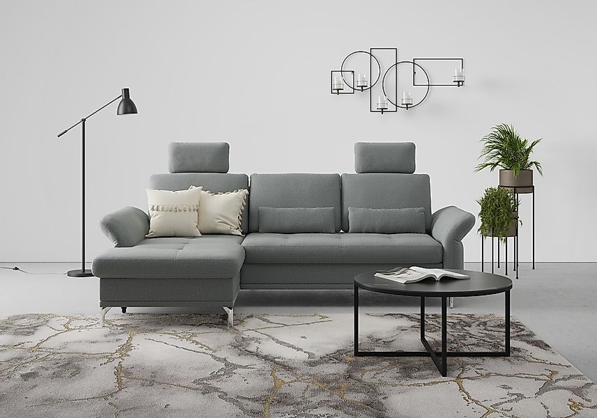 Home affaire Ecksofa "Palm Beach L-Form" Federkern, mit Sitztiefenverstellu günstig online kaufen
