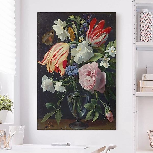 Leinwandbild Blumen - Hochformat Daniel Seghers - Vase mit Blumen günstig online kaufen