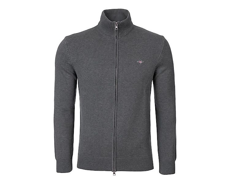 Gant Strickjacke Casual Cotton Zip Cardigan Herren Sweatjacke, Feinstrickja günstig online kaufen