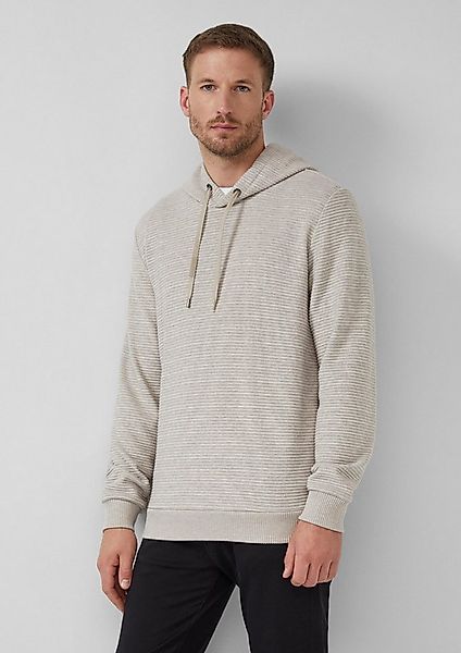 s.Oliver Sweatshirt Sweatshirt Strick-Hoodie mit Label-Patch günstig online kaufen