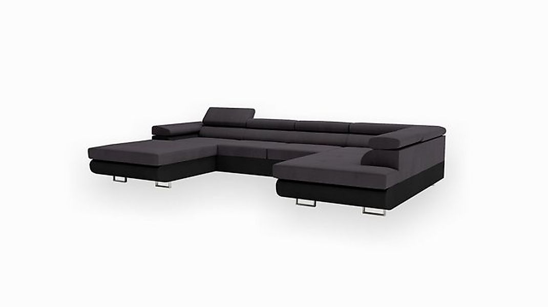 Goldstoff Wohnlandschaft RELAX U Ecksofa mit Schlaffunktion, Kunstleder & S günstig online kaufen