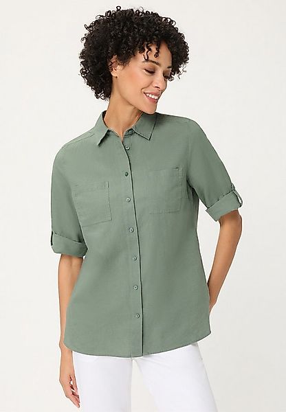 Olsen Hemdbluse Bluse mit Turn-up-Ärmeln günstig online kaufen