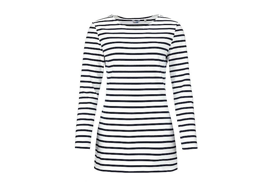 modAS Langarmshirt Damen Long-Shirt Streifen Maritim - Gestreiftes Langshir günstig online kaufen