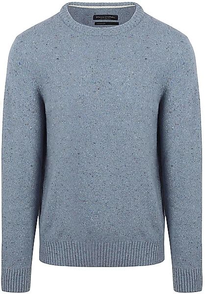 Marc O'Polo Pullover Tweed Wool Blend Blau - Größe M günstig online kaufen