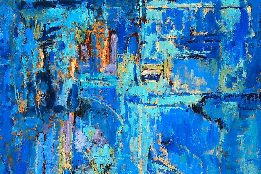 Papermoon Fototapete "Abstrakt Gemälde blau" günstig online kaufen