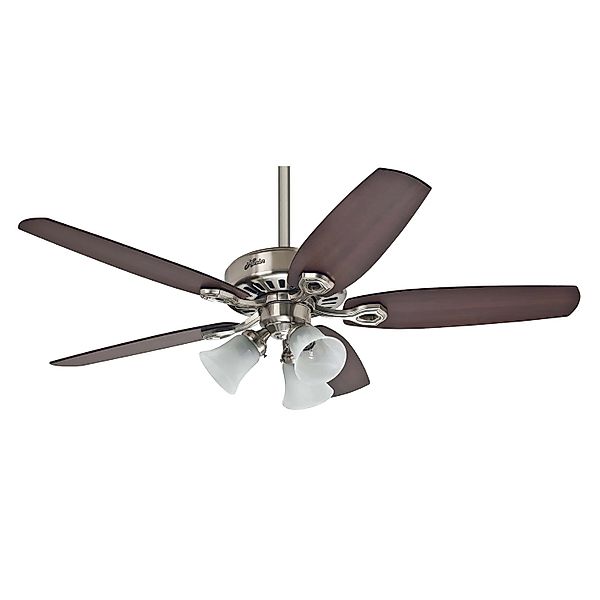 HUNTER FANS Deckenventilator Builder Plus 132 cm Nickel Gebürstet mit Beleu günstig online kaufen