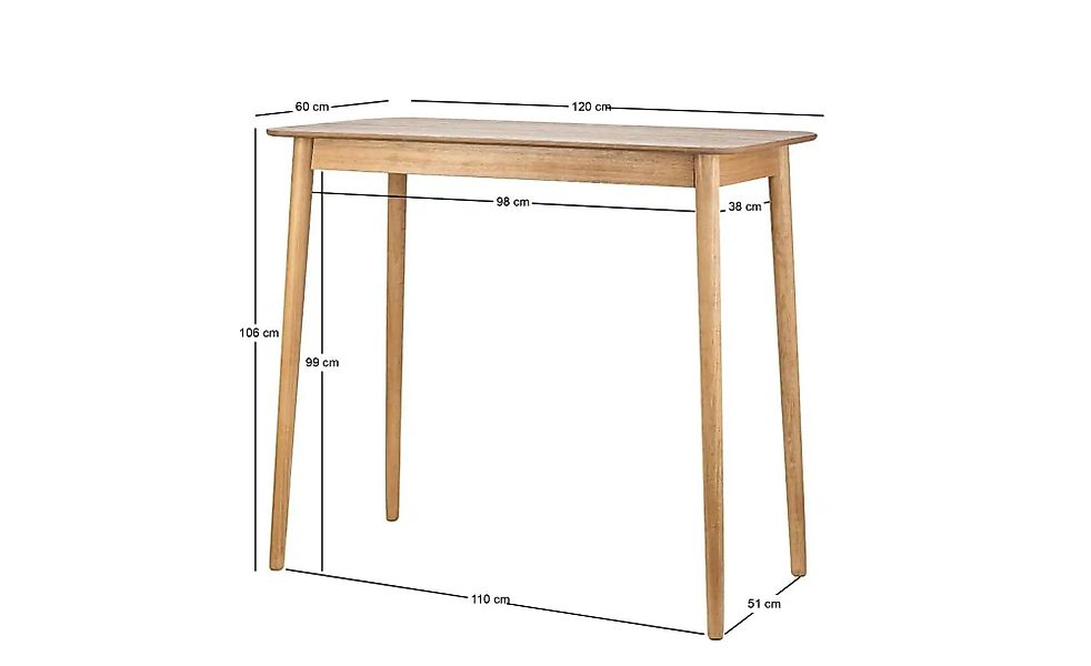 Bartisch   ¦ holzfarben ¦ Maße (cm): B: 60 H: 106 Tische > Bartische - Höff günstig online kaufen