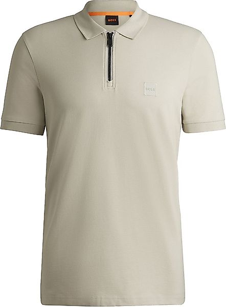 BOSS Polo Passerzip Half Zip Ecru - Größe L günstig online kaufen