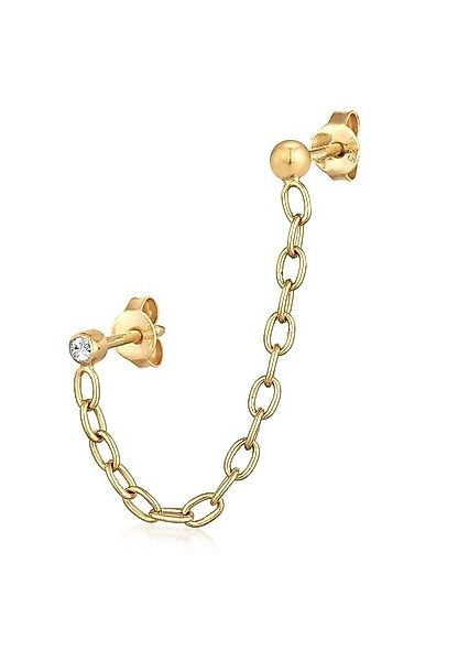 Elli Paar Ohrstecker Kette Piercing 925 Silber, mit Kristallen von Swarovsk günstig online kaufen