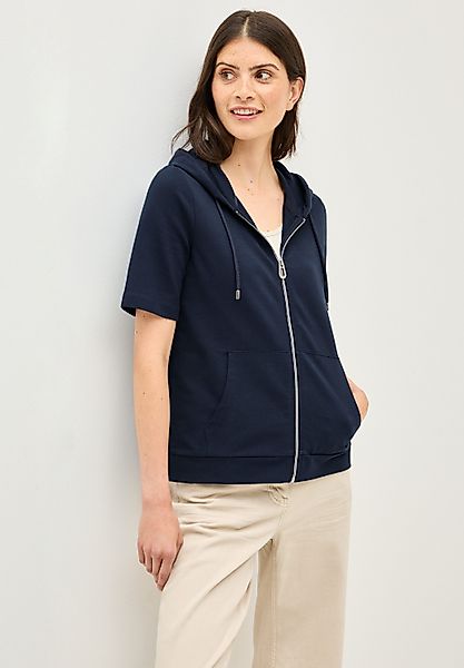 CECIL Kapuzensweatjacke kurzarm, mit Kordelzug günstig online kaufen