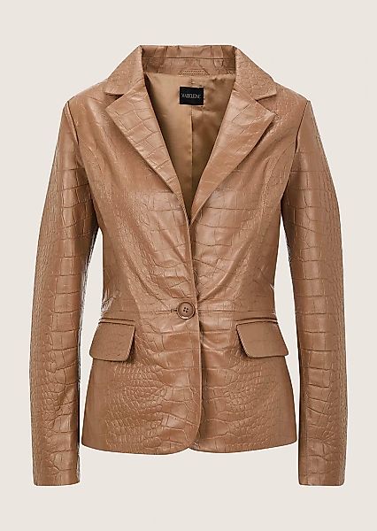 MADELEINE Jeansjacke "Lederblazer Lammnappa-Blazer mit Kroko-Prägung" geprä günstig online kaufen