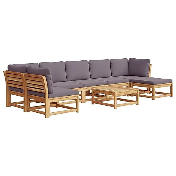 vidaXL Sofaelement 8-tlg. Garten-Lounge-Set mit Kissen günstig online kaufen