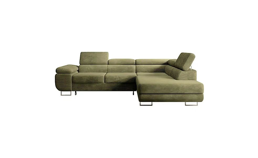 Selsey Ecksofa mit Schlaffunktion Stevil ¦ grün ¦ Maße (cm): B: 275 H: 90 P günstig online kaufen