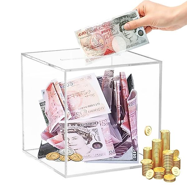 BlingBin Spardose Transparent Sparschwein Sparbüchse Groß günstig online kaufen