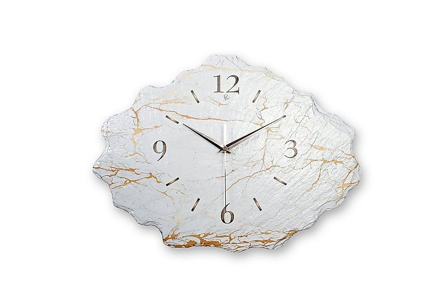 Kreative Feder Wanduhr Design-Wanduhr aus Stein (Beton) „Marmor-Optik“ (Fun günstig online kaufen