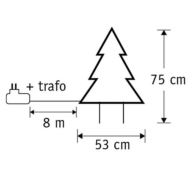 edelman LED Baum Luca Lighting Gartenstecker Garden d´Light Neon Tanne schw günstig online kaufen
